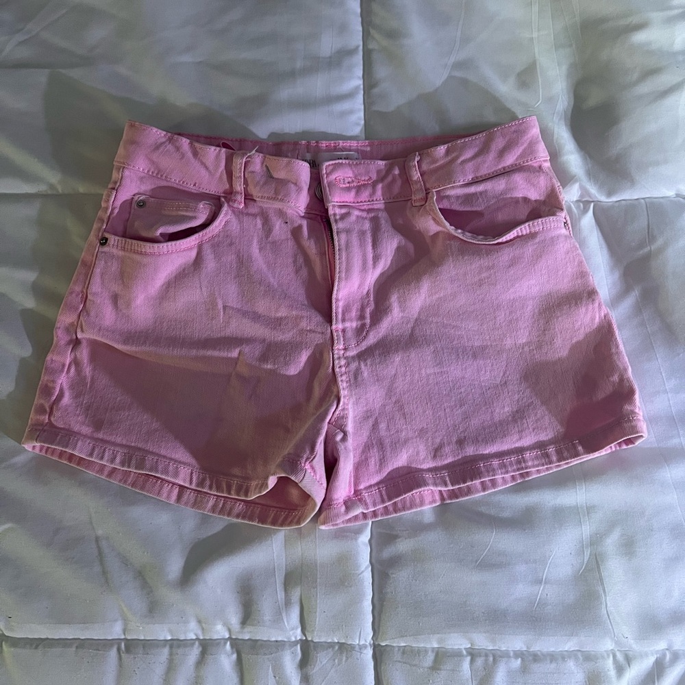 Pink Zara jean shorts